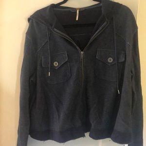 Free people zip up sweatshirt
